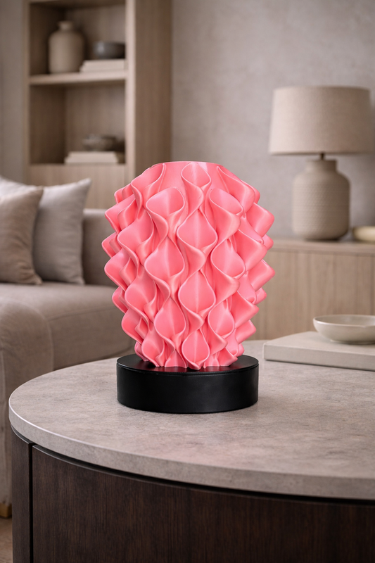 Bloeivaas - glans roze/geel