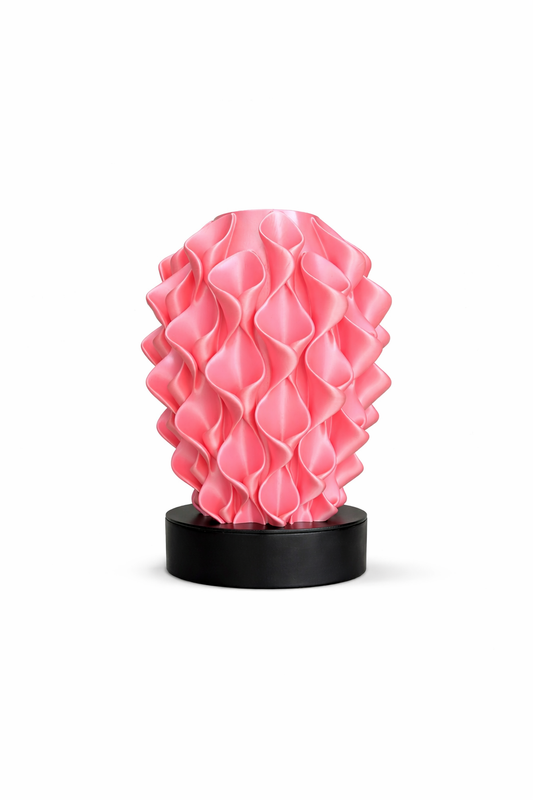 Bloeivaas - glans roze/geel