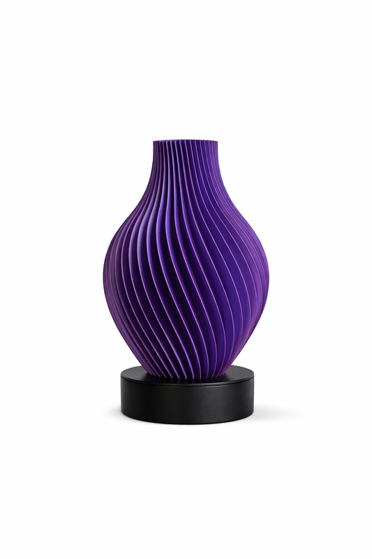 Spiraalvaas - mat zwart/paars