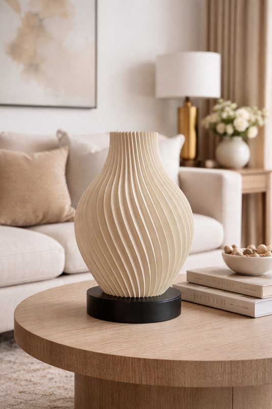 Spiraalvaas -  mat beige