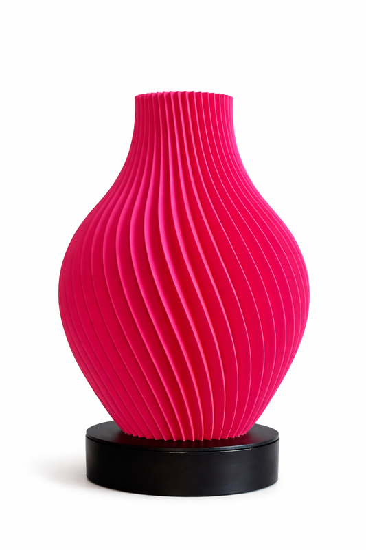 Spiraalvaas - mat oranje/roze